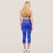 Leggings Capri Pantalon de yoga bleu tendance (Verso)