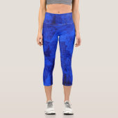 Leggings Capri Pantalon de yoga bleu tendance (Recto)