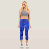 Leggings Capri Pantalon de yoga bleu tendance (Recto)