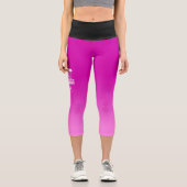 Leggings Capri Pantalon de yoga de golf à Disque Rose (Recto)