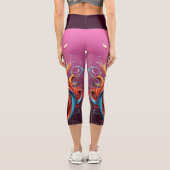 Leggings Capri Pantalon de yoga imprimé unique (Verso)