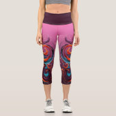 Leggings Capri Pantalon de yoga imprimé unique (Recto)