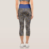 Leggings Capri Papier Cheetah bleu et or (Verso)