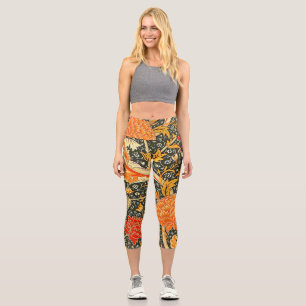 Leggings Capri Papier peint fleur de William Morris Cray