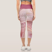 Leggings Capri Papillon Abstrait coloré Imaginaire Fractal Art (Verso)