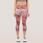 Leggings Capri Papillon Abstrait coloré Imaginaire Fractal Art (Recto)