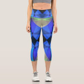 Leggings Capri Papillon bleu (Recto)