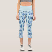 Leggings Capri Papillon bleu (Recto)