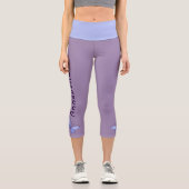 Leggings Capri Papillon bleu - Nom - Violet Périwinkle (Recto)