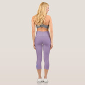 Leggings Capri Papillon bleu - Nom - Violet solide (Verso)
