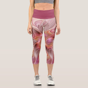 Leggings Capri Papillon coloré abstrait Art Fantastique Fractal