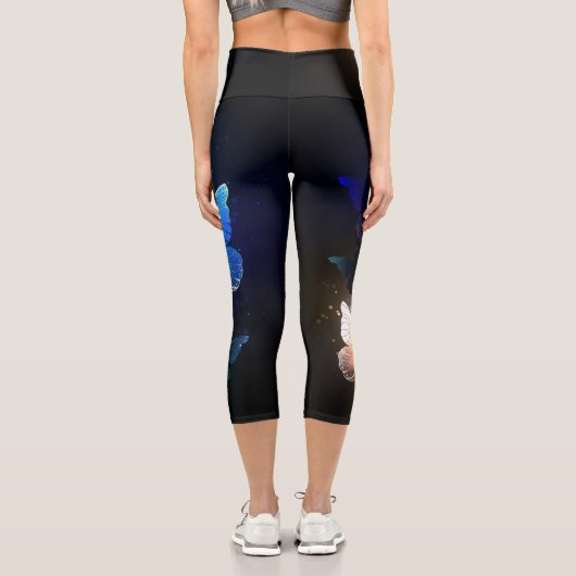 Leggings Capri Papillon de nuit (Verso)