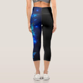 Leggings Capri Papillon Morpho sur fond sombre (Verso)
