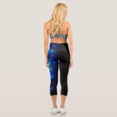 Leggings Capri Papillon Morpho sur fond sombre (Verso)