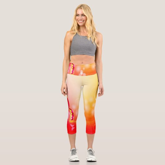 Leggings Capri Papillon rouge (Recto)