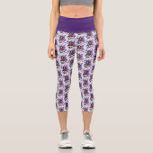 Leggings Capri Papillons aux champignons poilus (Recto)