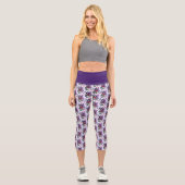 Leggings Capri Papillons aux champignons poilus (Recto)