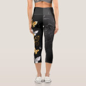 Leggings Capri Papillons d'or et de blanc (Verso)