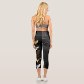 Leggings Capri Papillons d'or et de blanc (Verso)