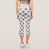 Leggings Capri Papillons noirs et blancs (Verso)