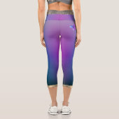Leggings Capri Papillons & Purple Capris haut taille (Verso)