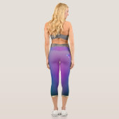 Leggings Capri Papillons & Purple Capris haut taille (Verso)