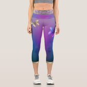 Leggings Capri Papillons & Purple Capris haut taille (Recto)