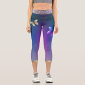 Leggings Capri Papillons & Purple Capris haut taille (Recto)