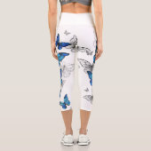 Leggings Capri Papillons volants bleus Morpho (Verso)