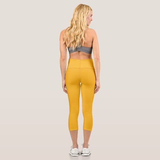 Leggings Capri Pâques jaune or (Verso)