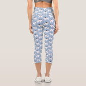 Leggings Capri Parson Jack Russell Terrier Chien Motif bleu (Verso)