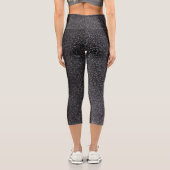 Leggings Capri Parties scintillant argentées-noires rayées Capri  (Verso)