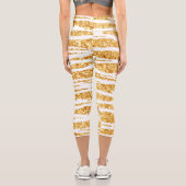 Leggings Capri Parties scintillant blanche or Boho Populaire Tige (Verso)
