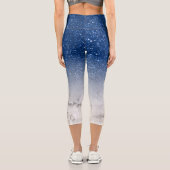 Leggings Capri Parties scintillant bleue moderne ombre brille mar (Verso)