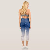Leggings Capri Parties scintillant bleue moderne ombre brille mar (Verso)