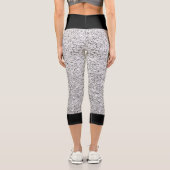 Leggings Capri Parties scintillant brillante gris argent avec noi (Verso)