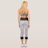 Leggings Capri Parties scintillant brillante gris argent avec noi (Verso)