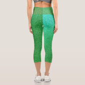 Leggings Capri Parties scintillant de Gradient de Lime Vert Capri (Verso)