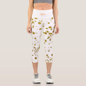 Leggings Capri Parties scintillant d'or (Recto)