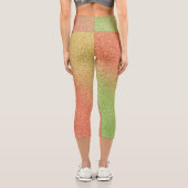 Leggings Capri Parties scintillant dorées-oranges-vertes Capri Le (Verso)