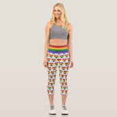 Leggings Capri PARTIES SCINTILLANT du drapeau de la Fierté cardia (Recto)