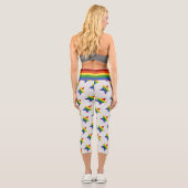 Leggings Capri PARTIES SCINTILLANT du drapeau LGBT Star Pride (Verso)