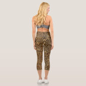 Leggings Capri Parties scintillant en bronze étincelant (Verso)