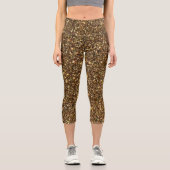 Leggings Capri Parties scintillant en bronze étincelant (Recto)