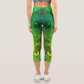 Leggings Capri Parties scintillant Lime Green (Verso)