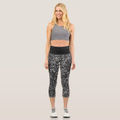 Leggings Capri Parties scintillant noire (Recto)