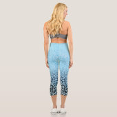 Leggings Capri Parties scintillant Ombre Noir & Bleu tendance Emp (Verso)
