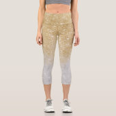 Leggings Capri Parties scintillant or et argent Ombre design de l (Recto)