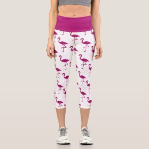 Leggings Capri Parties scintillant rose brillant motif