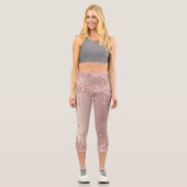Leggings Capri Parties scintillant rose Gold Blush Éclats Texte p (Recto)